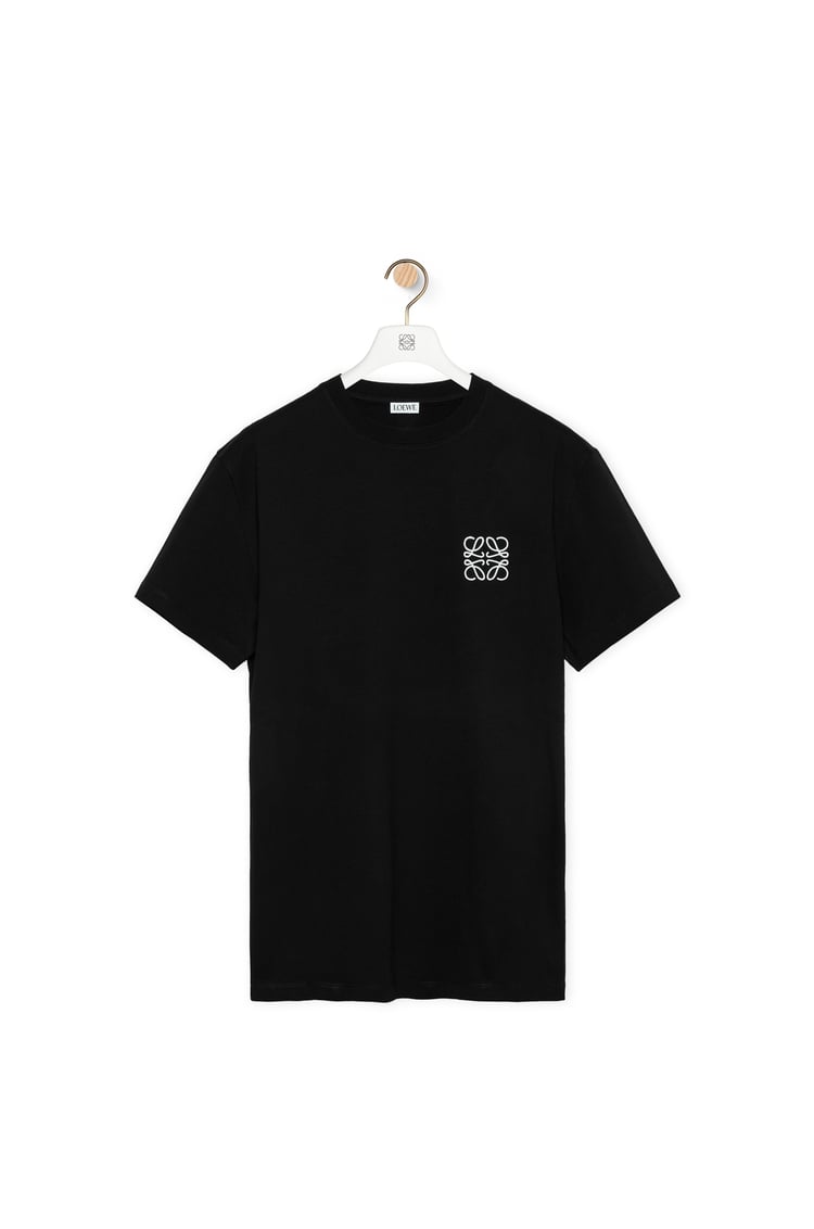 LOEWE T-Shirt mit normaler Passform aus Baumwolle Schwarz