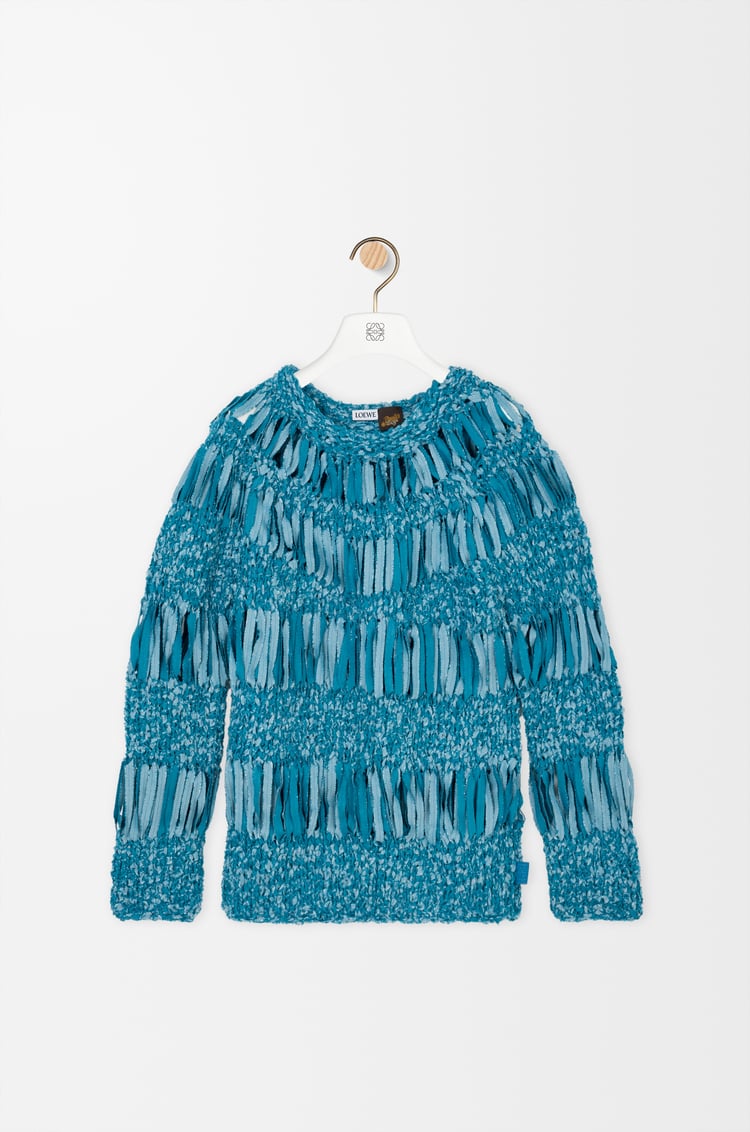 LOEWE Sweater in cotton blend Turquoise