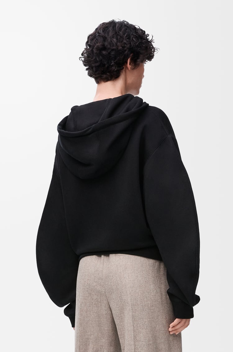 LOEWE Sudadera Flamenco con capucha en mezcla de algodón Negro