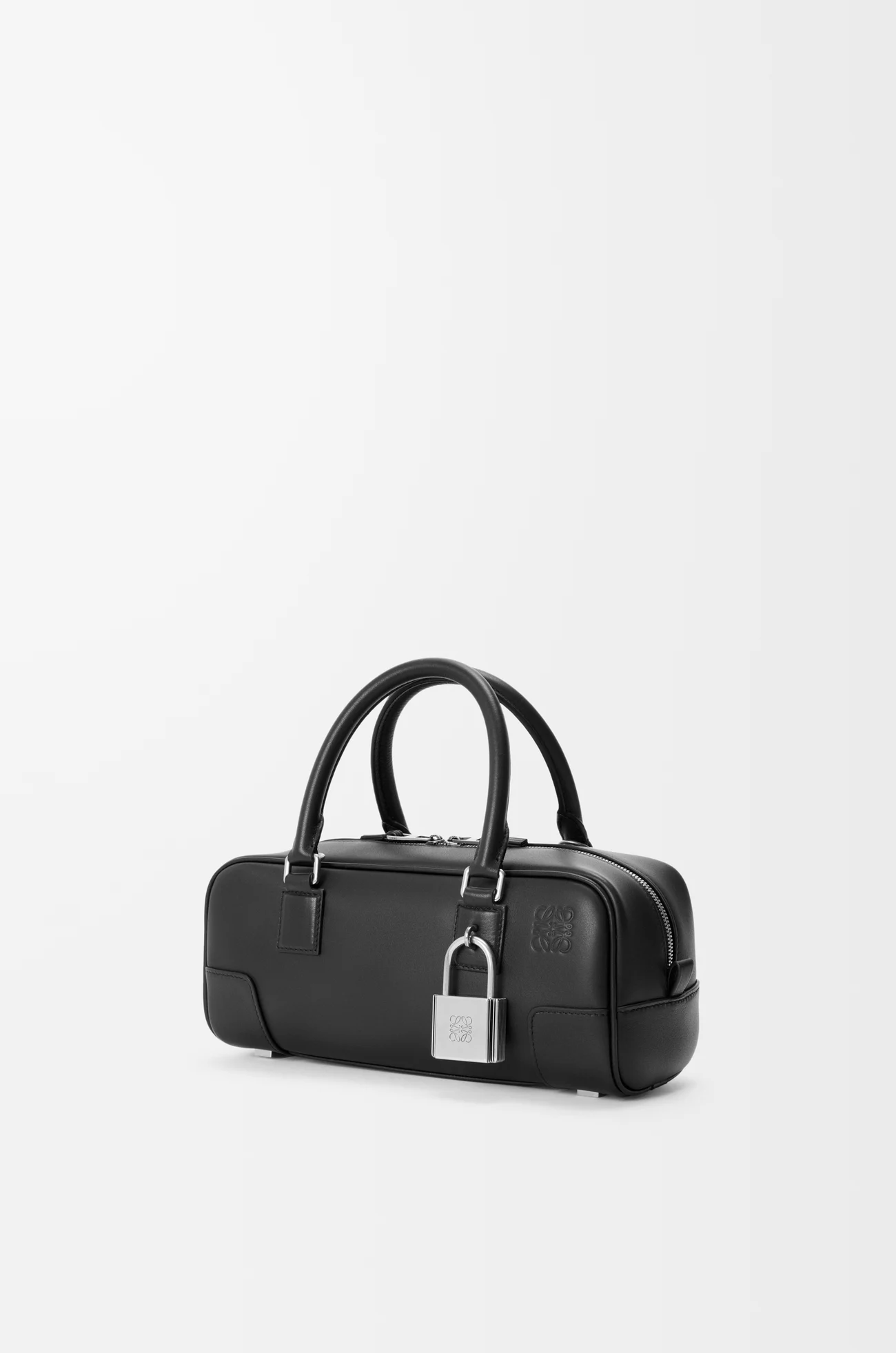 LOEWE 亮面牛皮革 Amazona 23 Cropped 手袋 黑色