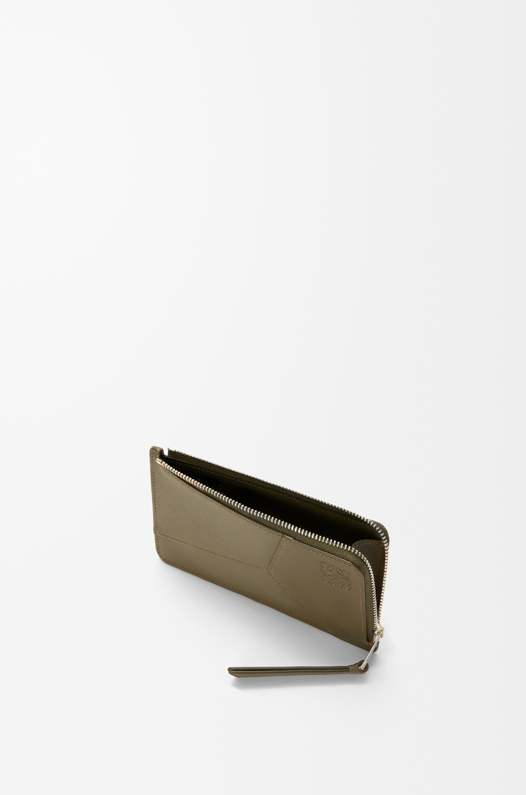 LOEWE Puzzle long coin cardholder in classic calfskin Dark Khaki