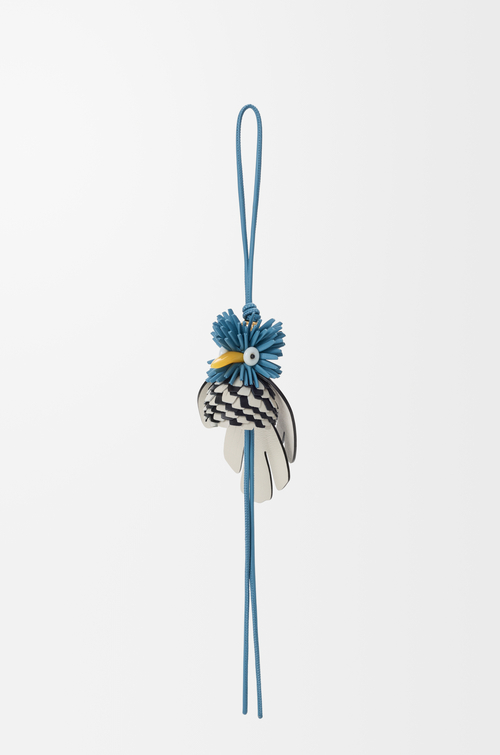 LOEWE 후포 버드 참 - 클래식 카프스킨 Blue/Black