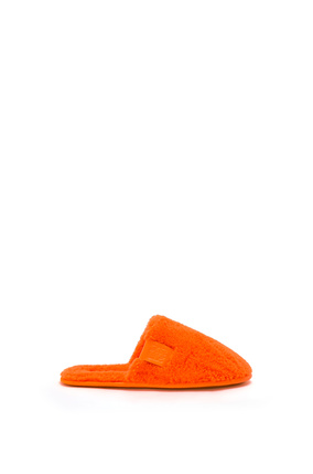LOEWE Slipper en tejido polar neón Naranja Neon plp_rd