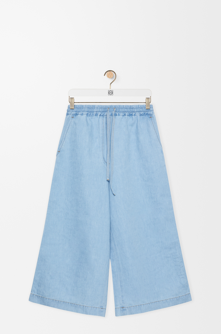 LOEWE Cropped trousers in denim Light Denim