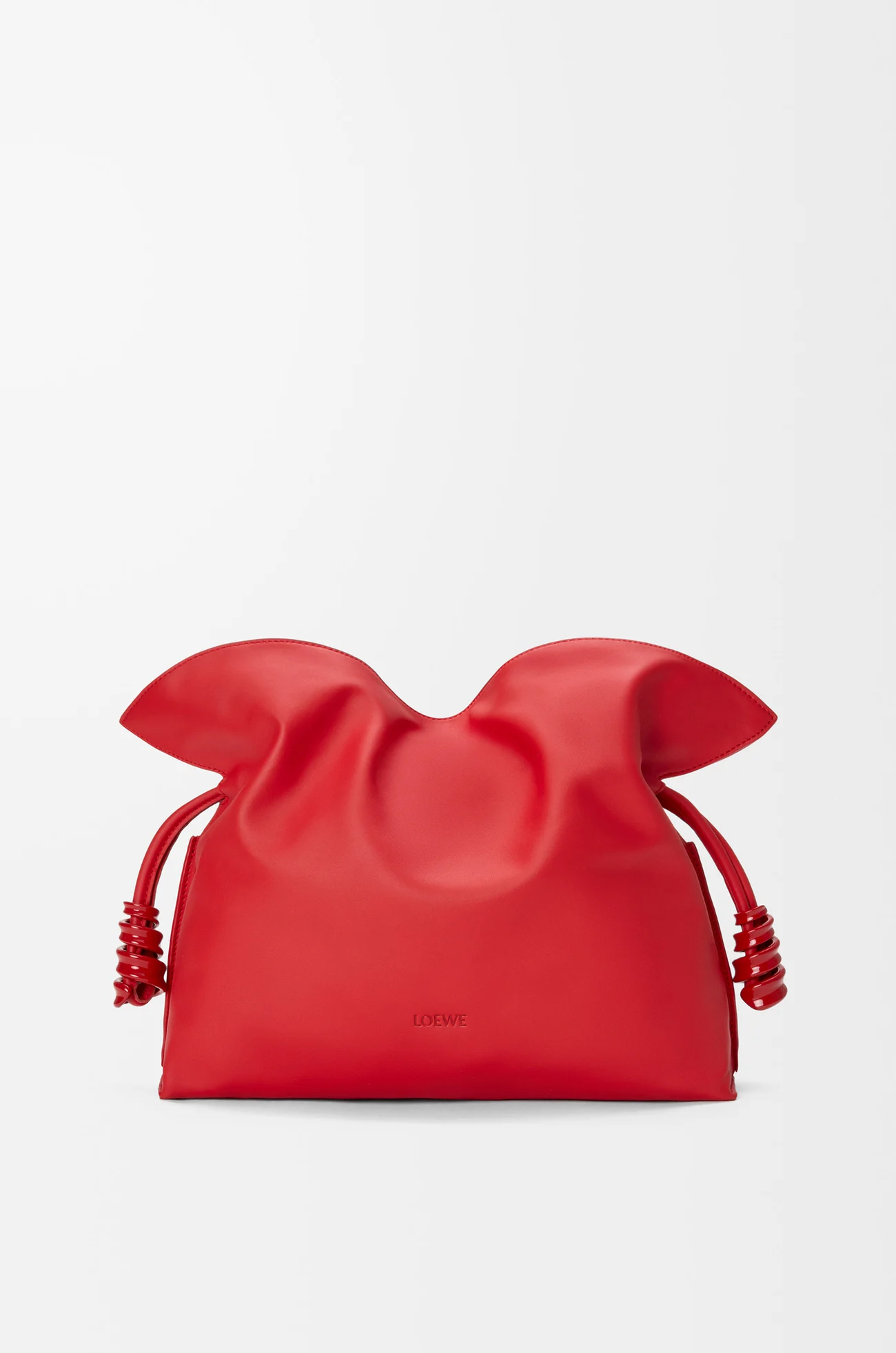 LOEWE Bolso Flamenco clutch Coil mediano en piel napa de ternera Rojo Escarlata