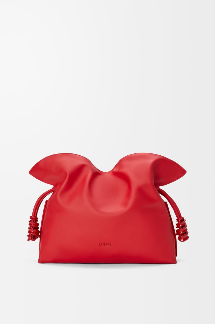 LOEWE Bolso Flamenco clutch Coil mediano en piel napa de ternera Rojo Escarlata