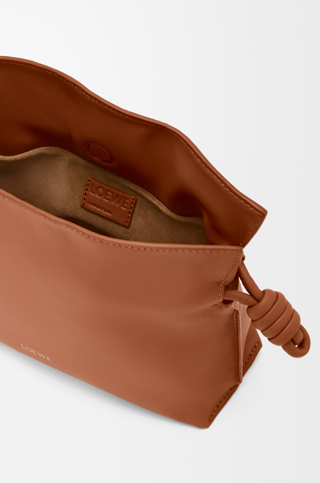 LOEWE 미니 플라멩코 클러치 - 나파 카프스킨 스쿼럴 브라운