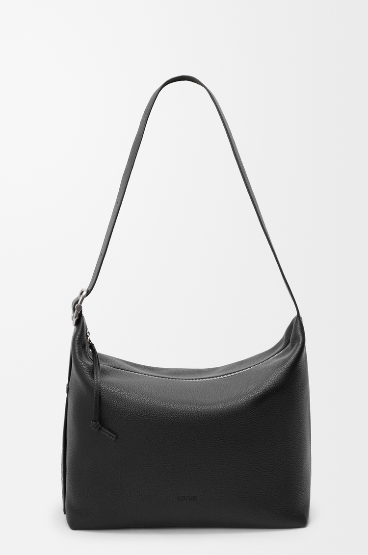 LOEWE Large Loop hobo in supple grained calfskin Black