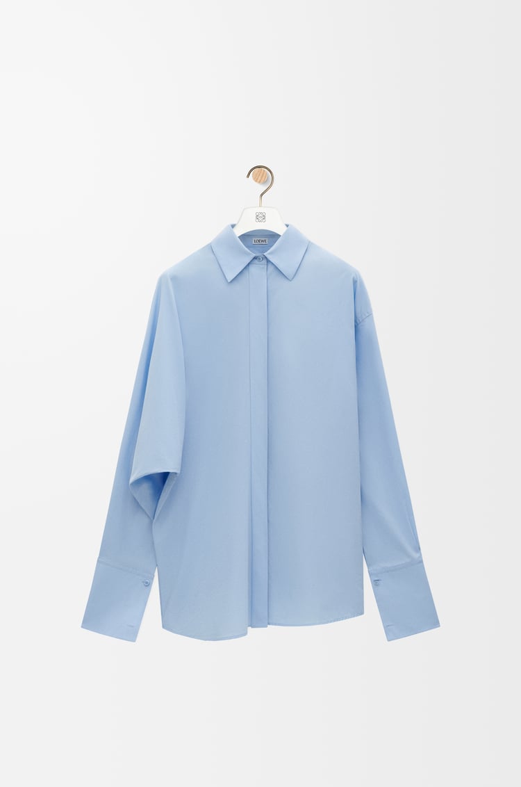 LOEWE ドレープ シャツ（コットン） ベビーブルー