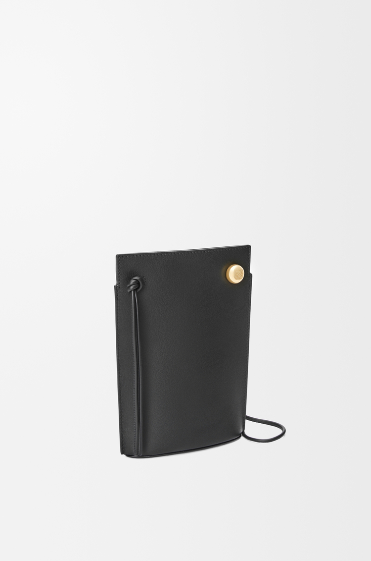 LOEWE Pebble Dice pocket in classic calfskin Black