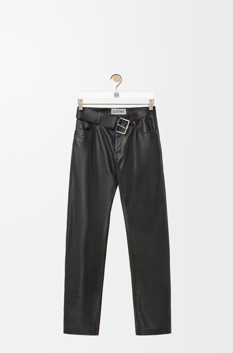 LOEWE Pantalón en piel napa de ternera Negro