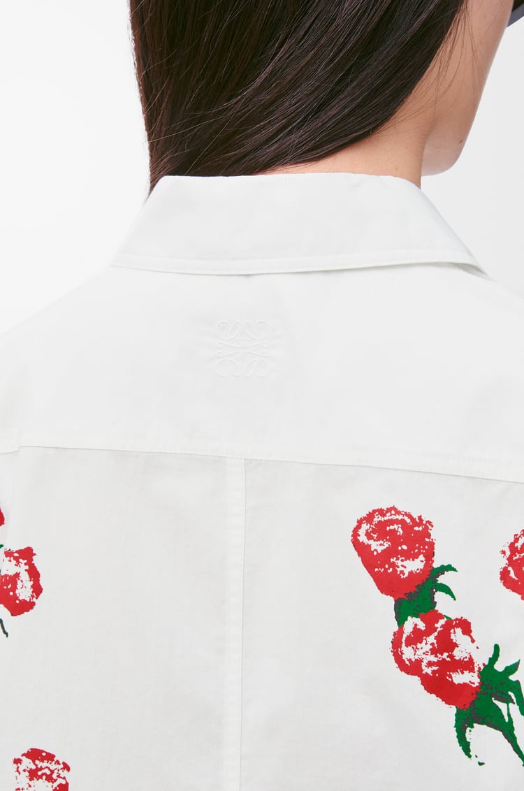 LOEWE Camisa de manga corta en algodón Blanco