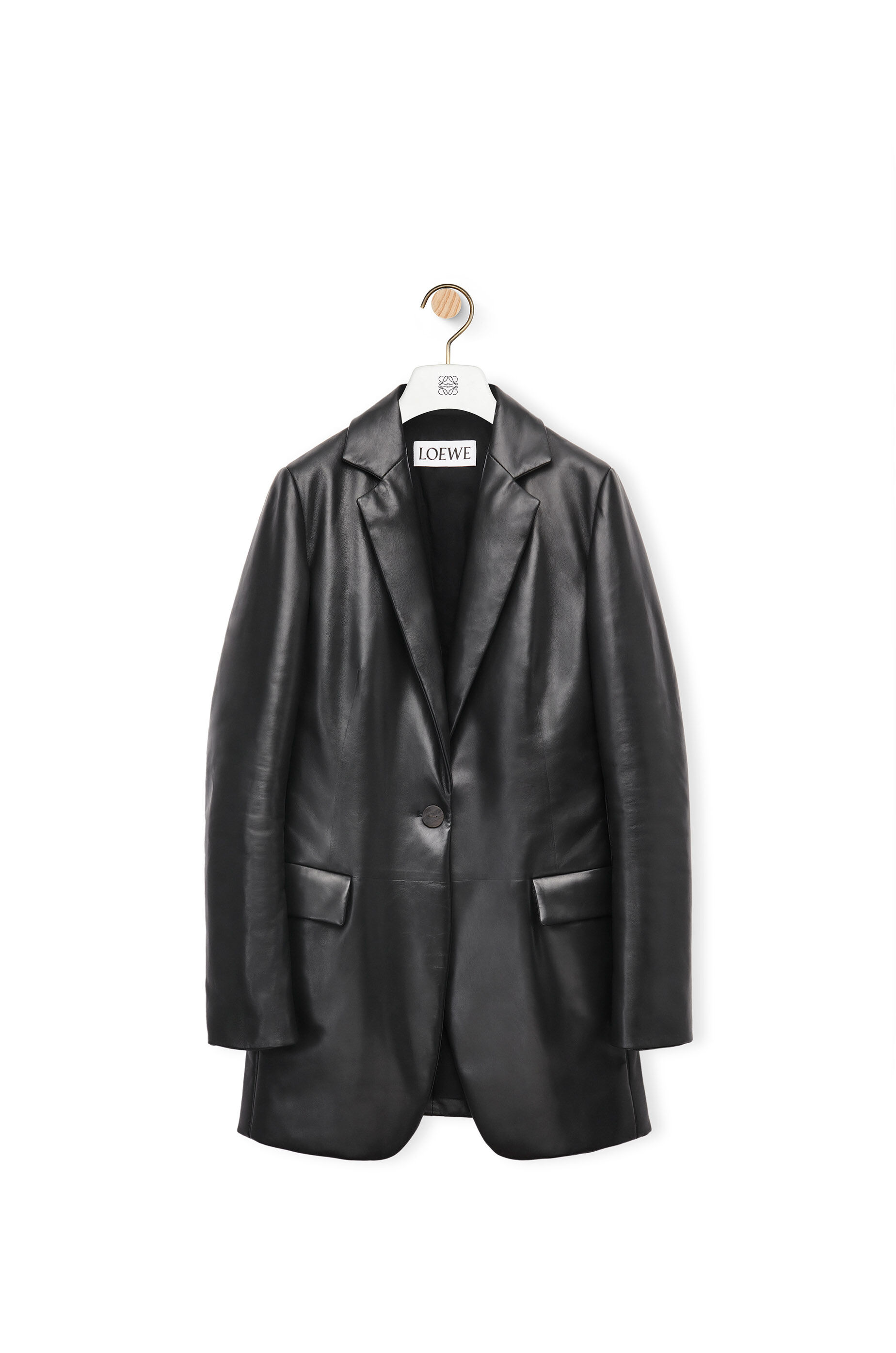 LOEWE Padded tailored jacket in nappa Black