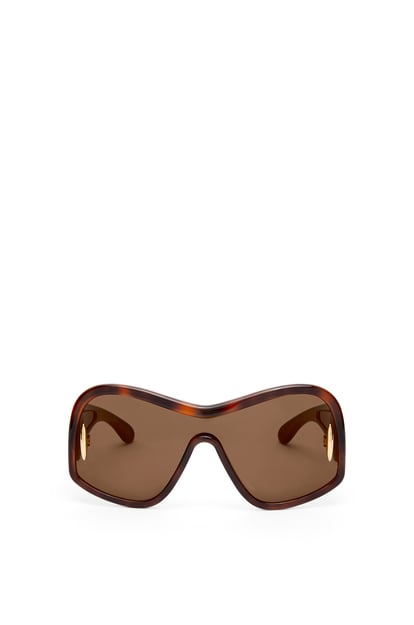 LOEWE Square Mask sunglasses in acetate and nylon  深哈瓦那棕色 plp_rd