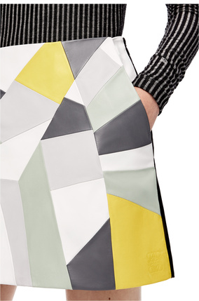 LOEWE Patchwork mini skirt in nappa Multicolor plp_rd