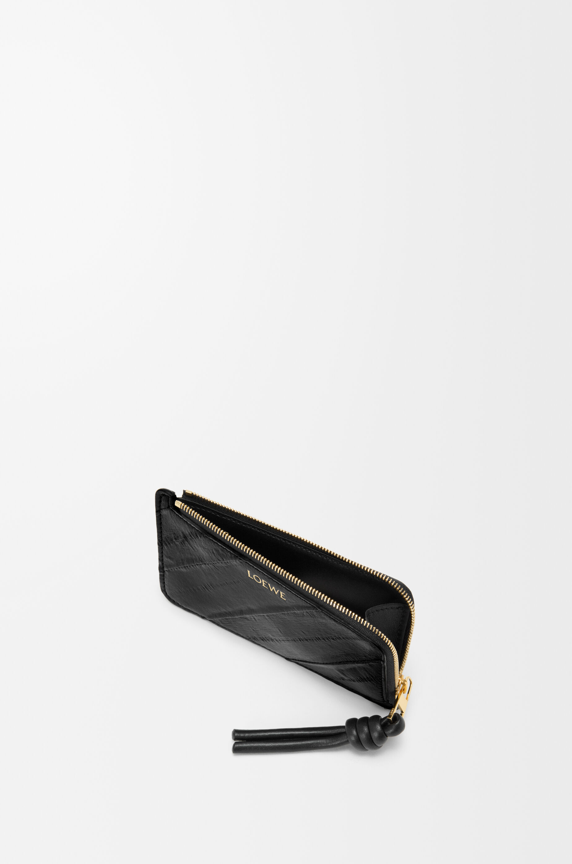Knot coin cardholder in hagfish Black - LOEWE