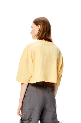 LOEWE Cropped Anagram T-shirt in cotton Light Yellow plp_rd