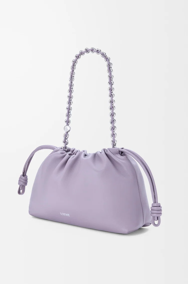 LOEWE Bolso Flamenco purse mediano en piel napa de cordero Malva Oscuro