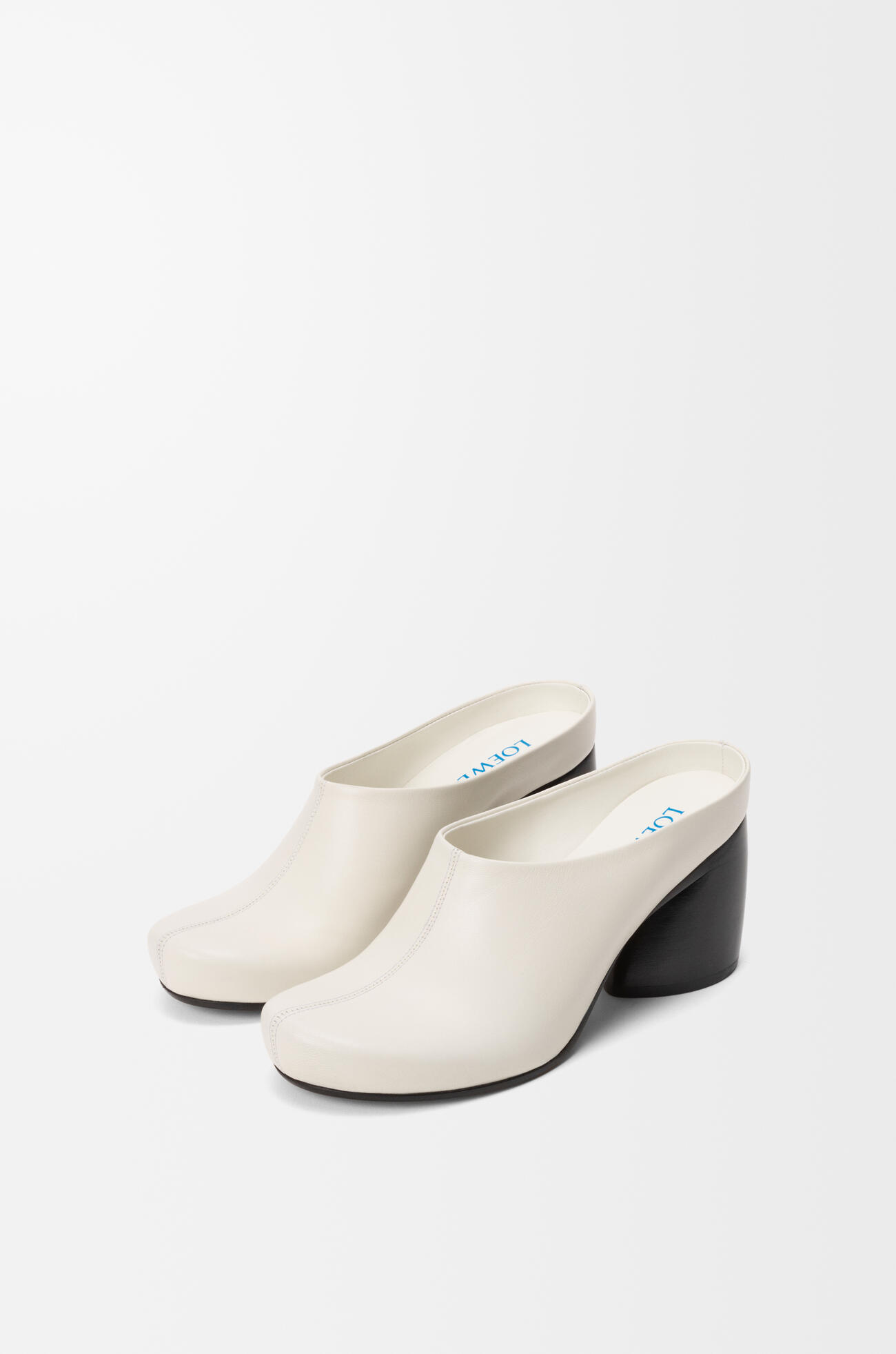 LOEWE Oval 小羊皮穆勒鞋 白色