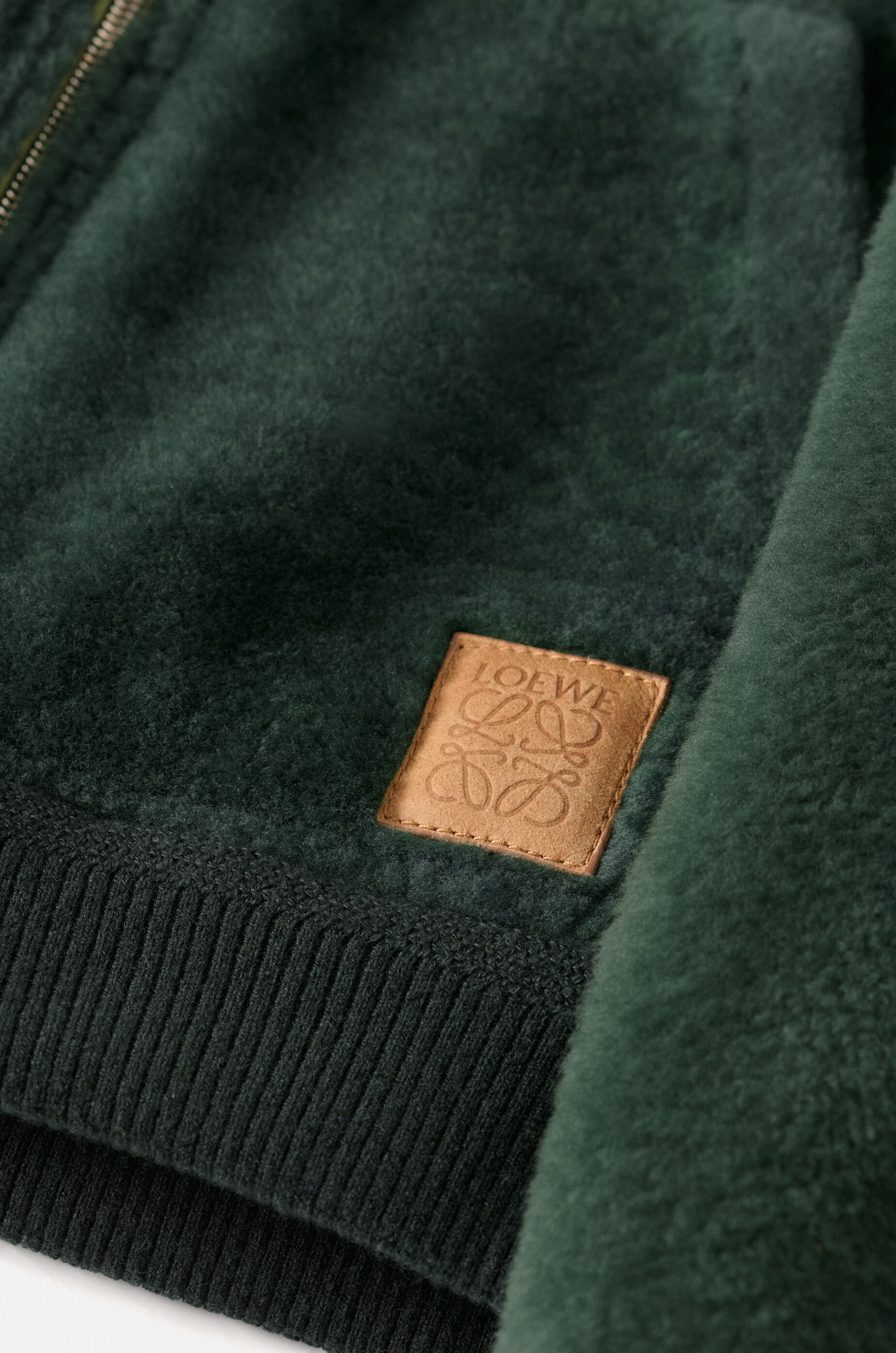 Hoodie in shearling Brown - LOEWE USA Official Website