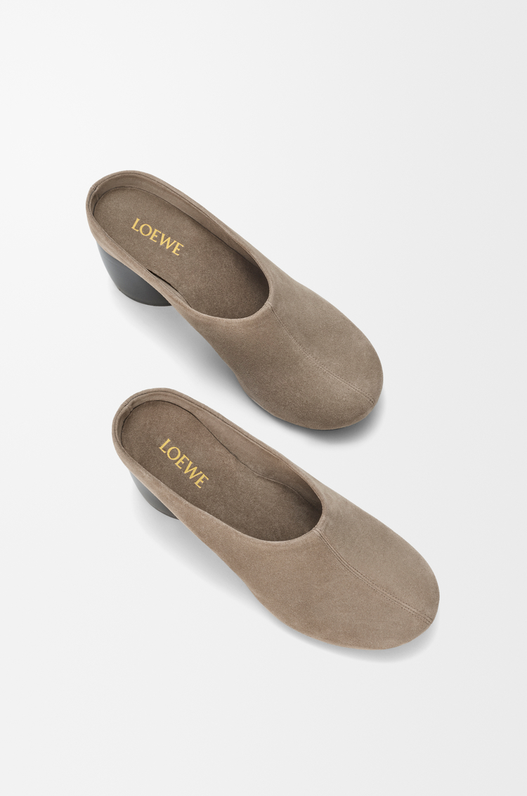 LOEWE オーバル ミュール（スエードカーフ） Hazelnut