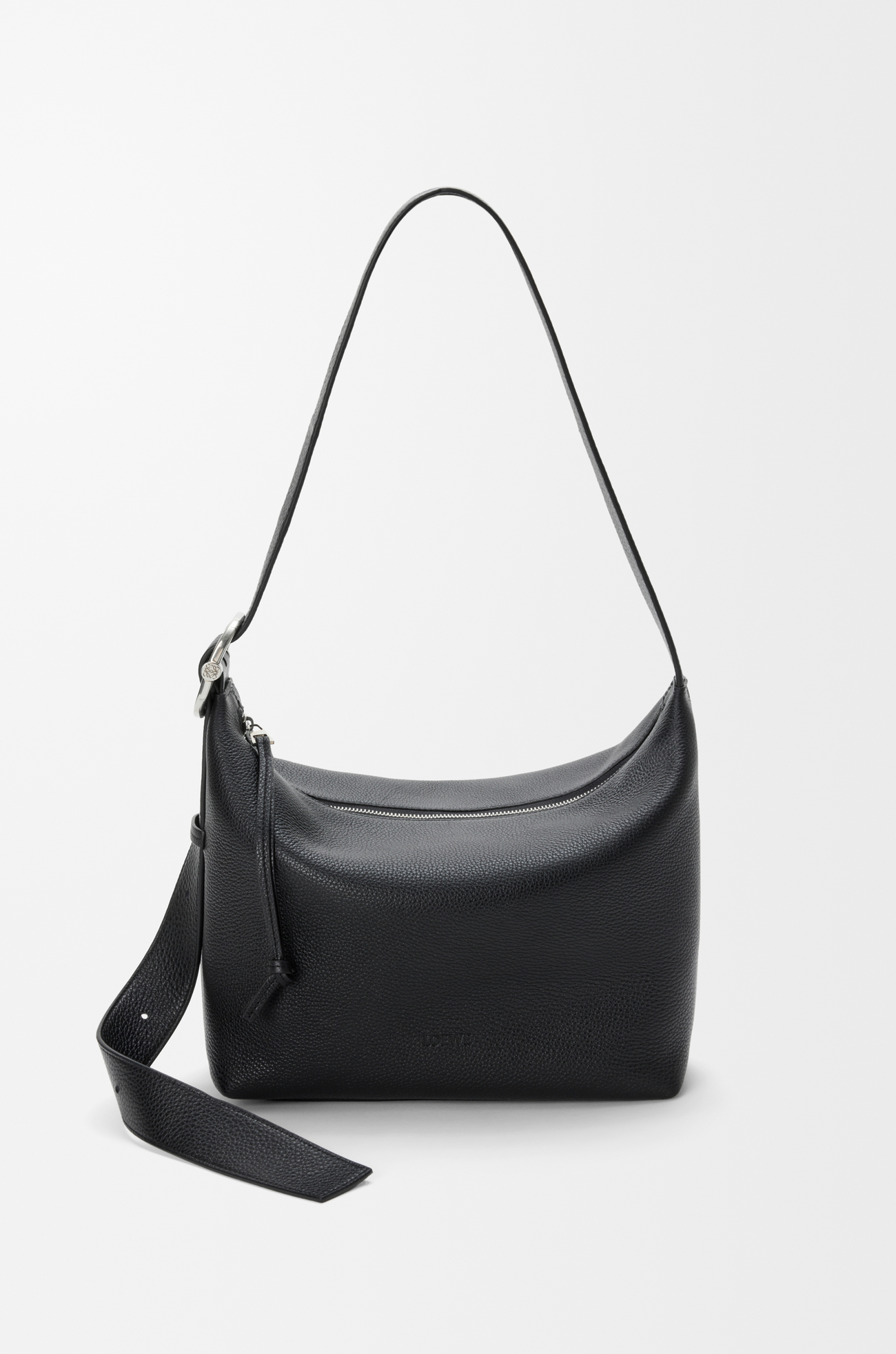 LOEWE Loop hobo in supple grained calfskin Black