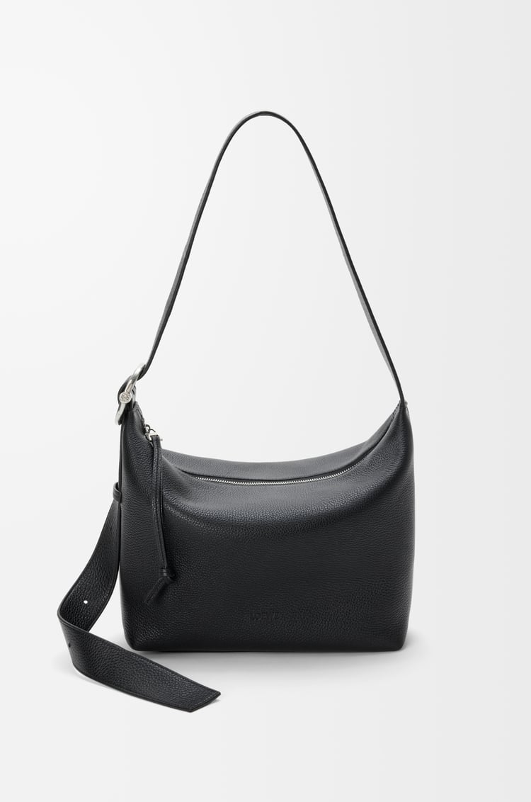 LOEWE Loop hobo in supple grained calfskin Black