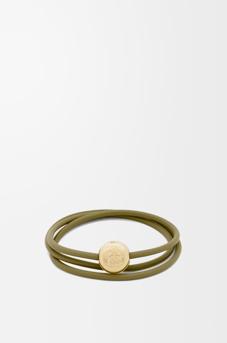 LOEWE Pebble bracelet in calfskin Olive