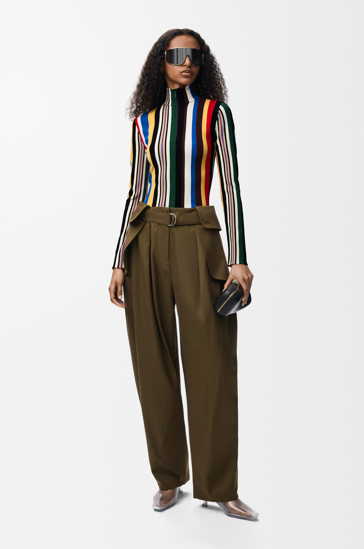 LOEWE トップス（ストレッチレーヨンブレンド） レッド/マルチカラー