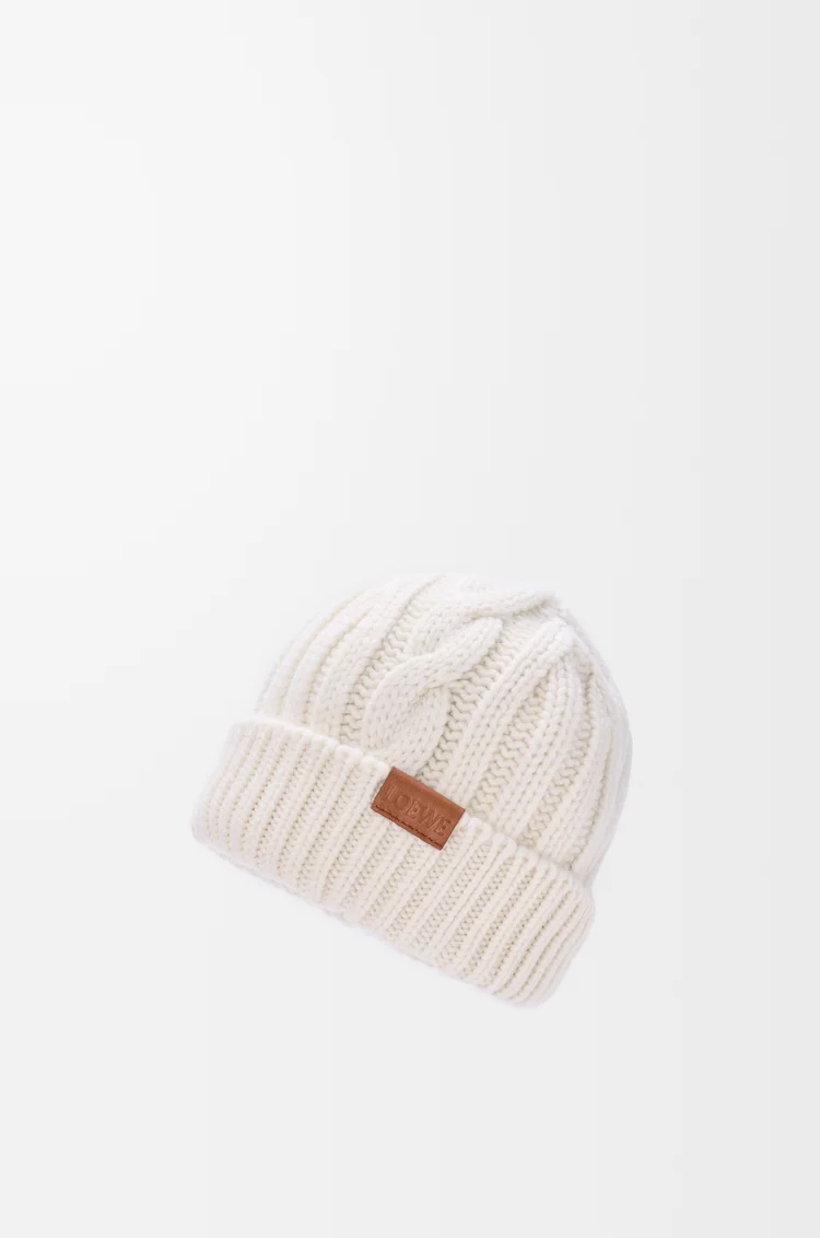 LOEWE Gorro en lana Crudo