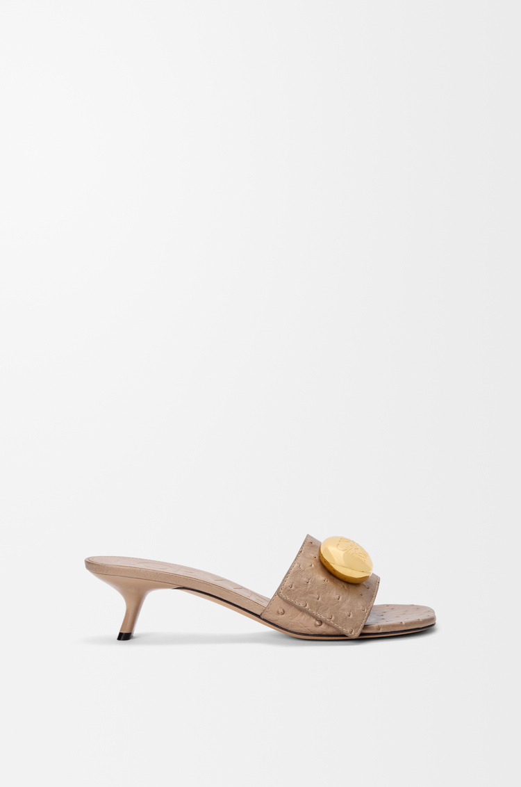 LOEWE Pebble slide in ostrich Ivory