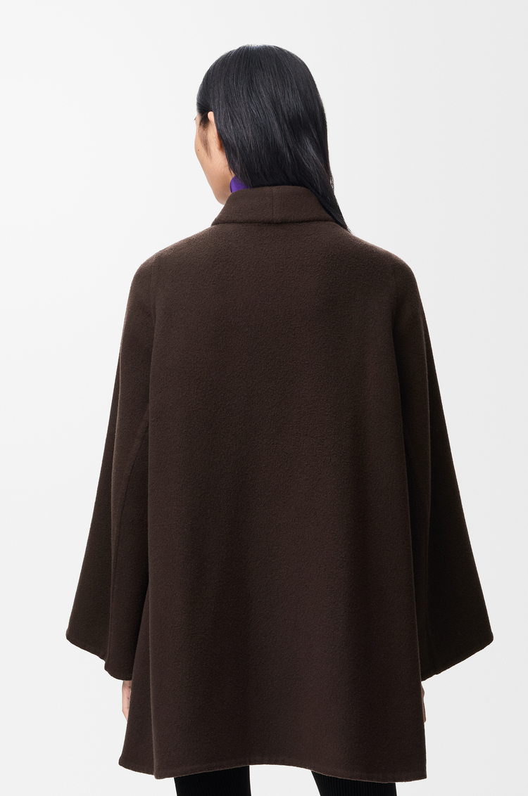 LOEWE Abrigo corto en lana y cashmere Marrón