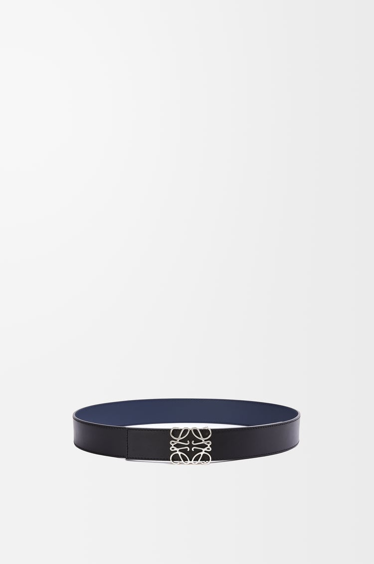 LOEWE リバーシブル アナグラムベルト（スムースカーフ） オーシャン/ブラック/パラジウム