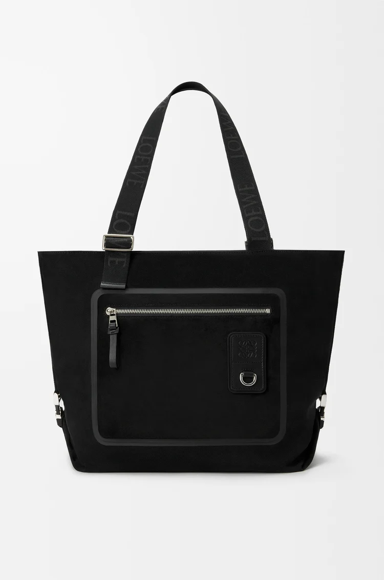 LOEWE フレックス ジップ トートバッグ（キャンバス&スエード） ブラック