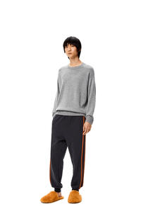 LOEWE Side band jogging trousers in cotton Dark Navy pdp_rd