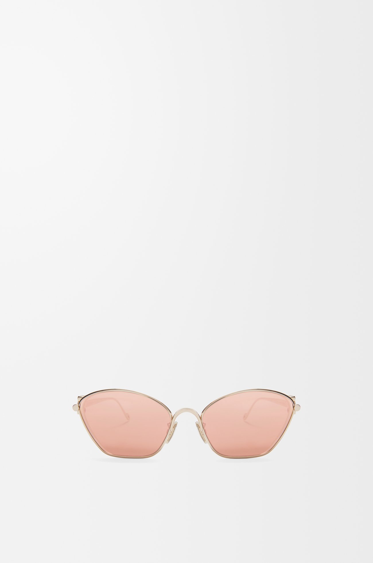 LOEWE Anagram 六邊形太陽眼鏡 玫瑰金