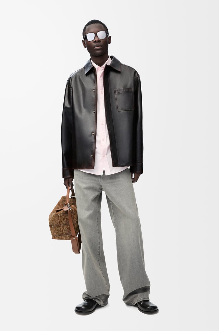 LOEWE Sobrecamisa en piel napa de ternera Ébano