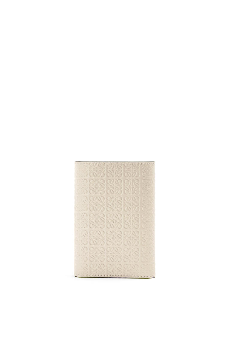 LOEWE Repeat small vertical wallet in embossed calfskin Light Oat pdp_rd
