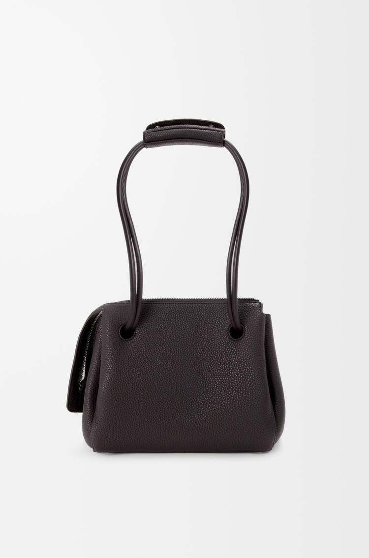 LOEWE Small Madrid bag in supple grained calfskin Dark Ebony