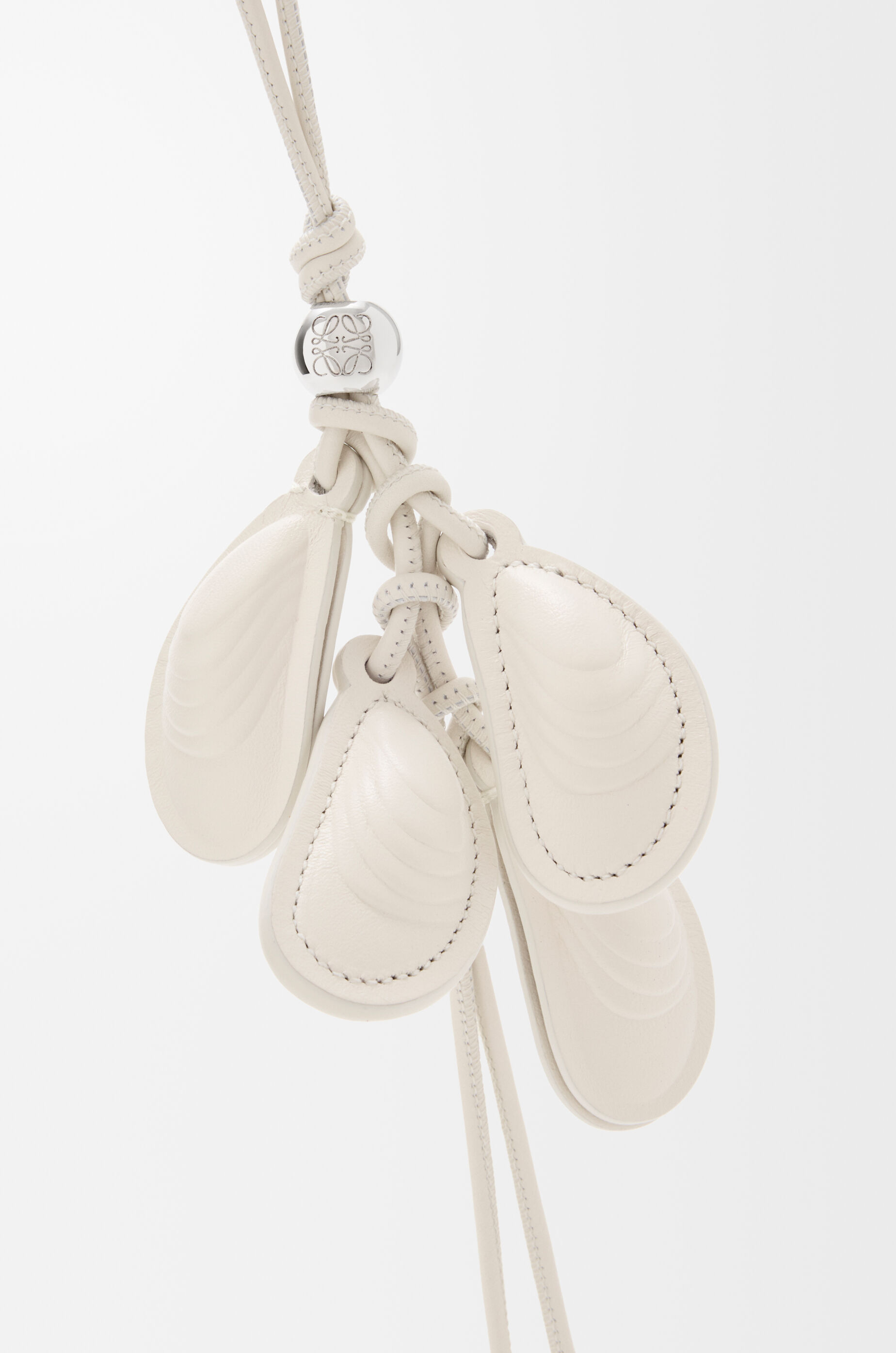 Multi shell charm in leather White - LOEWE USA Official Website