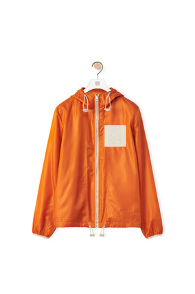 LOEWE Hooded jacket in ripstop shell Bright Orange