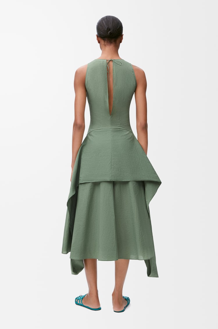 LOEWE Wrap dress in cotton blend Sage