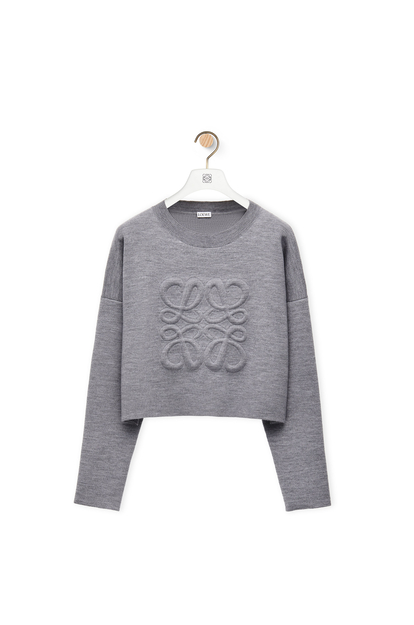 LOEWE Anagram sweater in wool 淺灰色