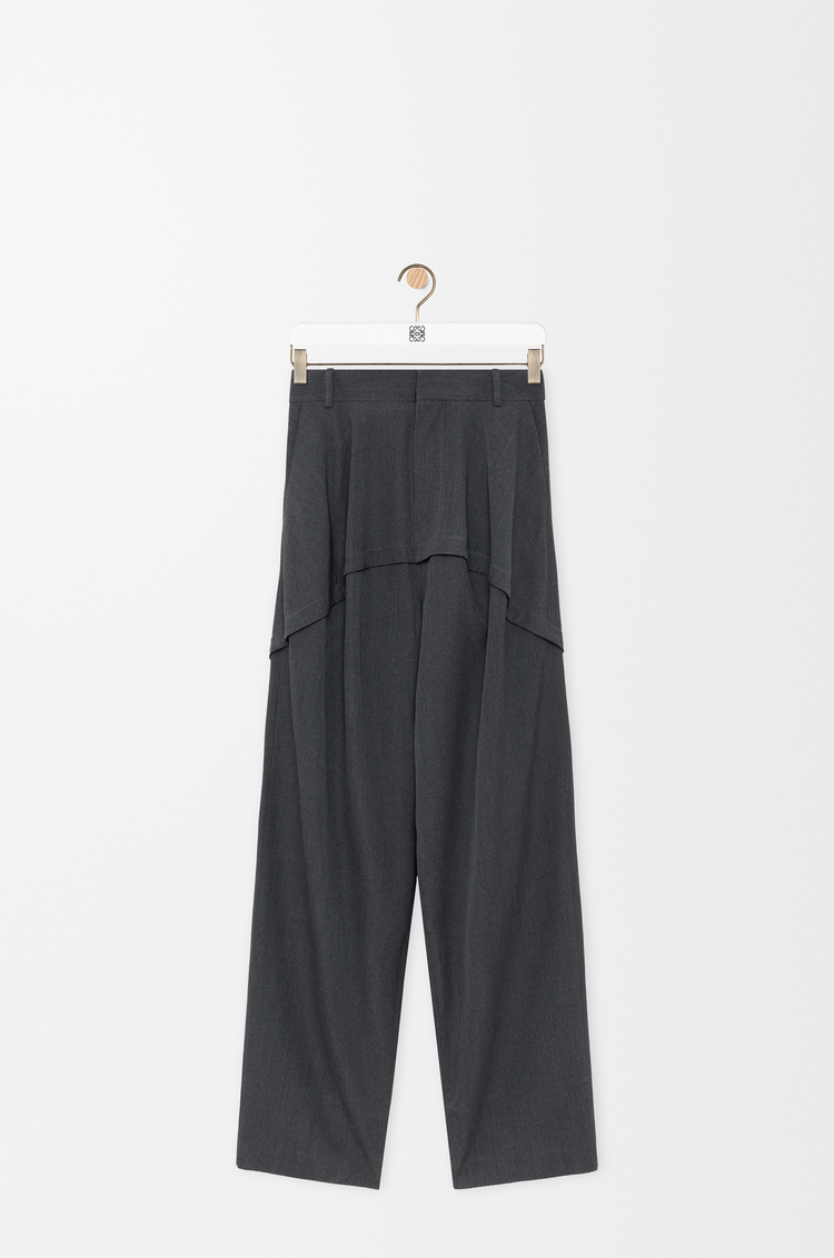 LOEWE Pantalon en laine Charbon Chiné