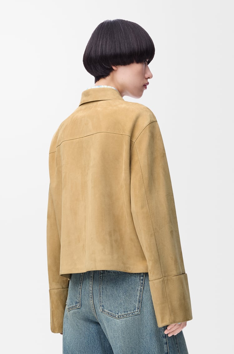 LOEWE ターンアップ ジャケット（スエードラム） ゴールド