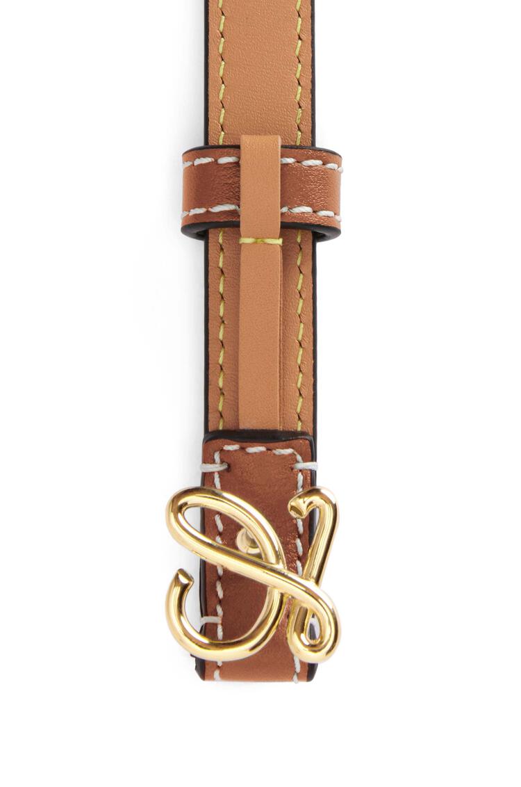 LOEWE Cinturón en piel de ternera lisa Bronceado/Dorado