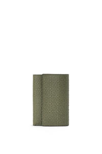 LOEWE Repeat small vertical wallet in embossed calfskin Avocado Green