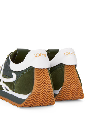 LOEWE 尼龙和绒面革 Flow 运动鞋 森林绿 plp_rd