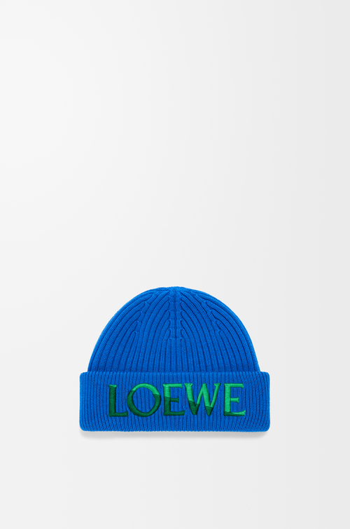 LOEWE Gorro LOEWE en lana Azul/Verde