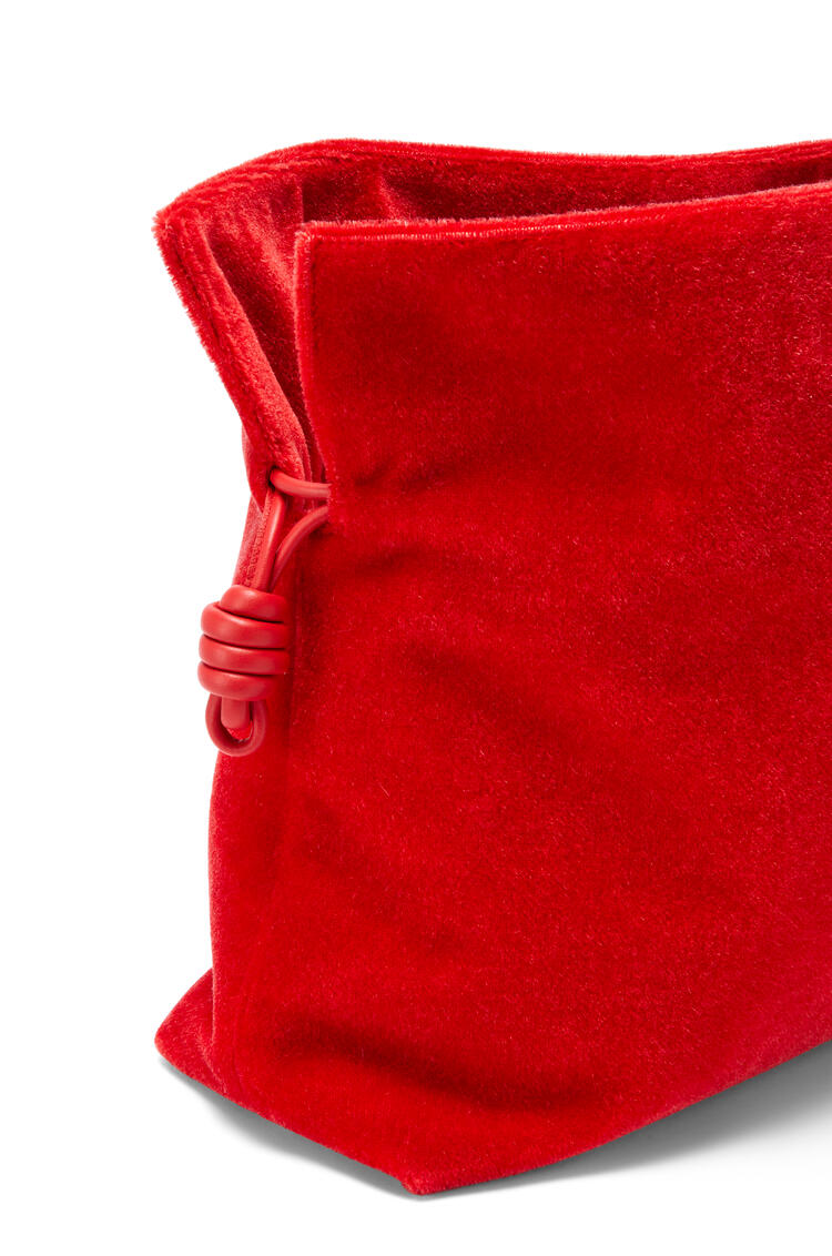 LOEWE Bolso Flamenco XL en mohair y piel de ternera Rojo Escarlata pdp_rd